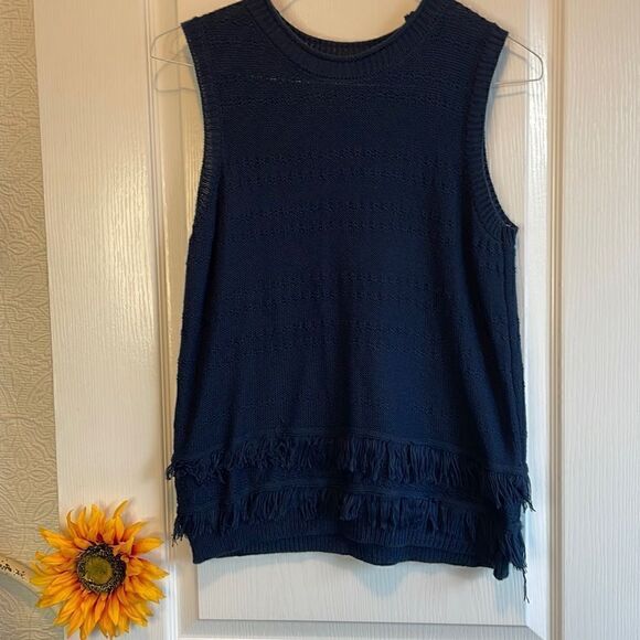 Wonderly Navy Sweater Vest - L - NWOT - Picture 1 of 7